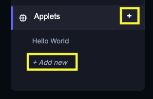 Screenshot of add new link